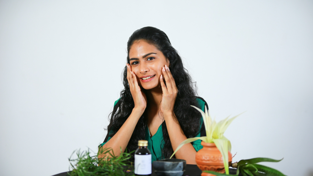 Radiant Skin with AYULANKA Ayurveda using Ubtan Face Mask and Kunkumadi Face Oil
